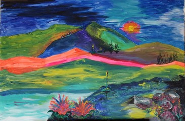 valle cerros montañas colores desierto