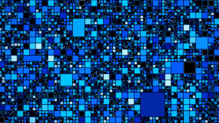Computer Microprocessor Data Network Grid Blue Background