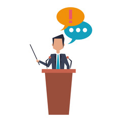 Businessman on podium avatar