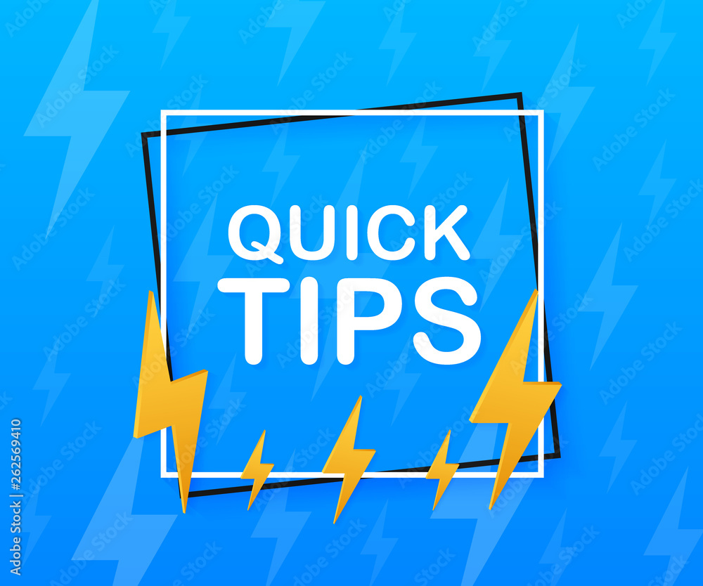 Poster quick tips, hint, helpful tricks, tooltip for website. creative banner with useful information. vect