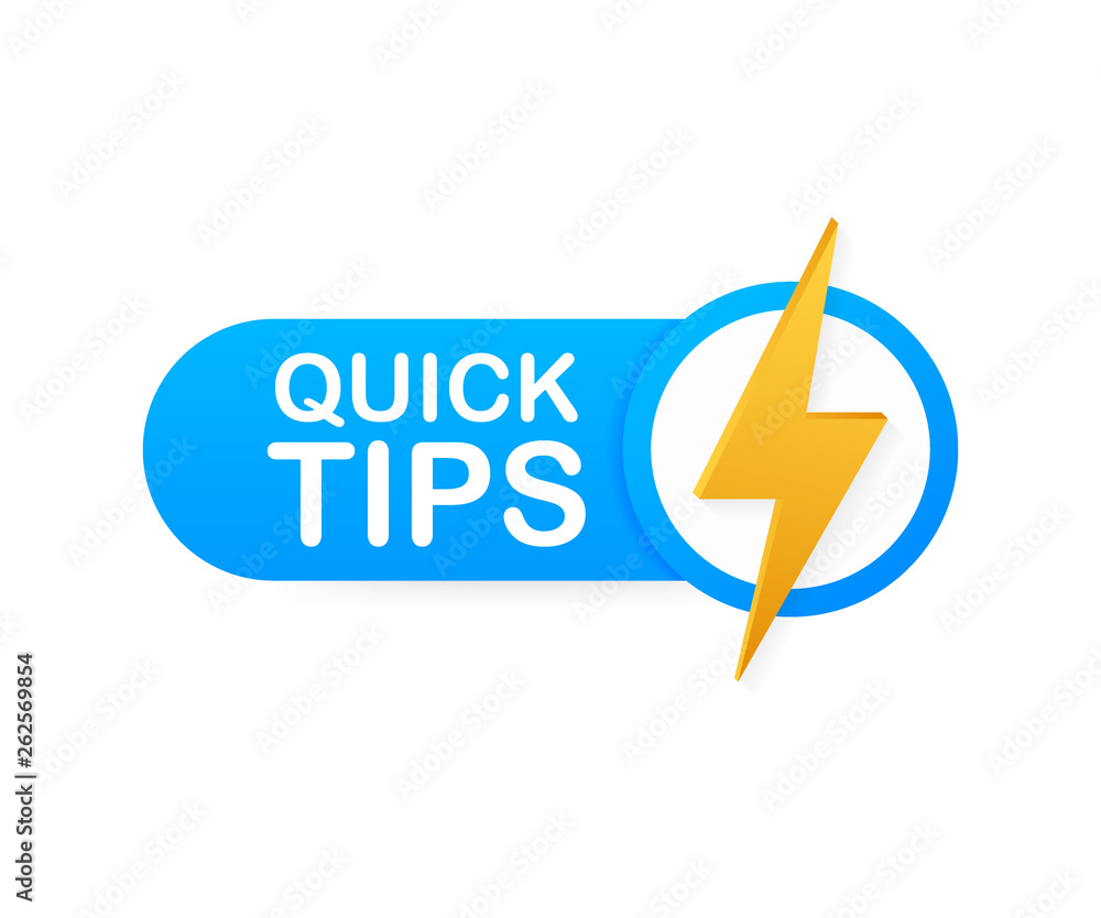 Poster quick tips, hint, helpful tricks, tooltip for website. creative banner with useful information. vect