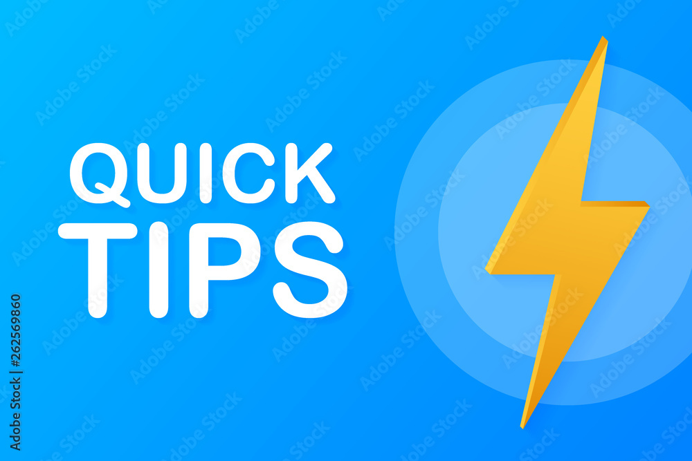 Poster quick tips, hint, helpful tricks, tooltip for website. creative banner with useful information. vect