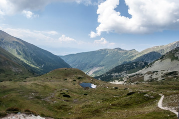 highest part of Ziarska dolina valley with Ziarske pleso lake in Zapadne Tatry mountains in Slovakia © honza28683