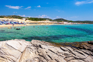 View of Ammolofoi Beach, Kavala Region, Northern Greece