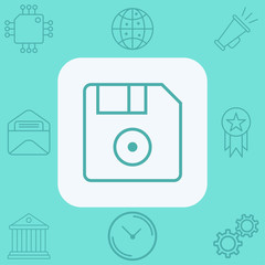Floppy disk vector icon sign symbol
