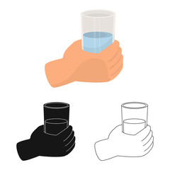 Vector design of water  and drink symbol. Set of water  and glass  stock vector illustration.