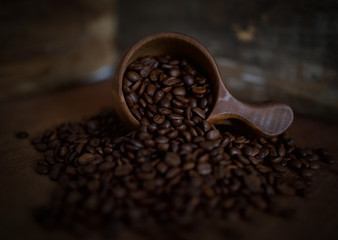coffee beans in cup