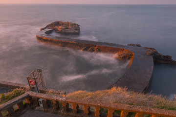 City of Biarritz with its beautiful coast and the old sea port, at the North Basque Country.	