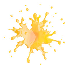 Juice splash isolated on white background. Healthy food and balanced diet concept. Liquid healthy food or drink tropical fruit ad design element.. 3D illustration