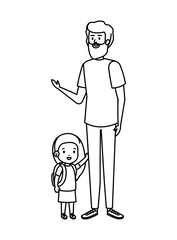 father with daughter characters