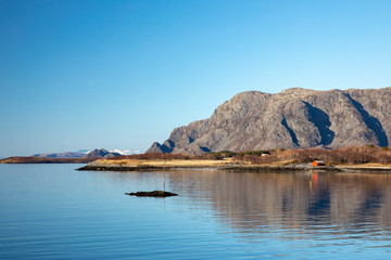 View of the bay of Mosvikran - Northern Norway