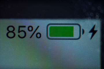 85 % Mobile smart phones charging background