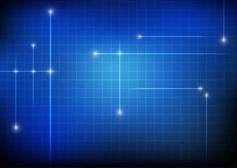 Vector : Grid network on blue background
