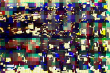 Glitch digital abstract artifacts distortion background,  bad.