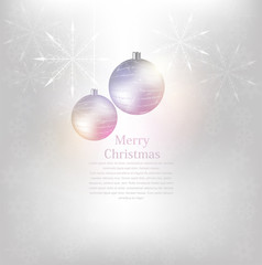 Elegant Christmas background with snowflakes gold light. Vector illustration