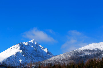 Beautiful snowy mountain landscape