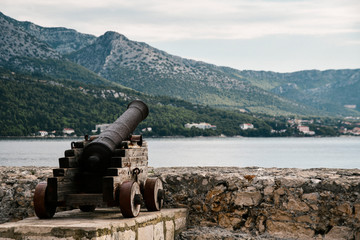Fototapeta na wymiar Korcula Old Town, Korcula Island in Dalmatian Coast of Croatia