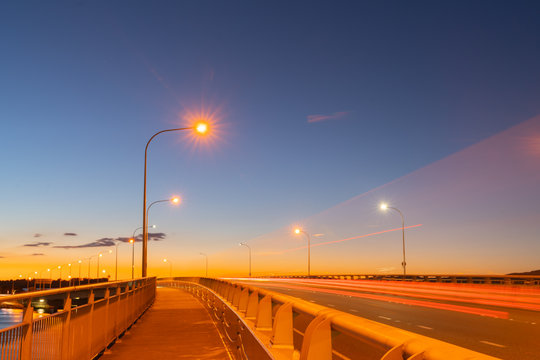 Tauranga Harbour Bridge On Ramp At Dawn