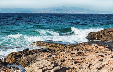 view summer blue see and stones