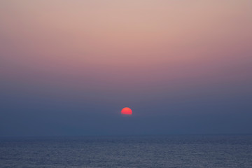 Fantastic sea background. Mediterranean Sea at morning.