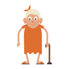 Elderly woman grandmother isolated isolated