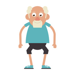 Elderly man grandfather isolated isolated