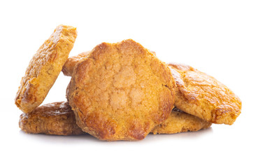 Perrunillas, pastas artesanas de panadería o pastelería aisladas sobre fondo blanco