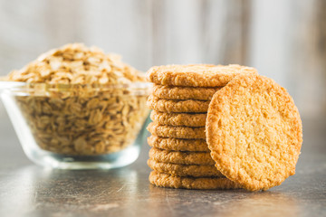 Crispy oatmeal cookies.