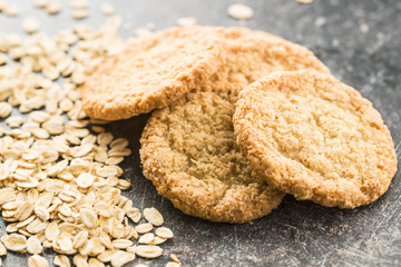 Crispy oatmeal cookies.