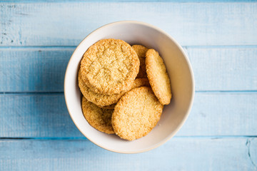 Crispy oatmeal cookies.