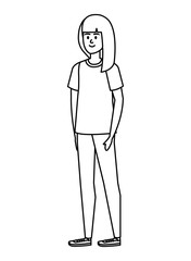 beautiful young woman character