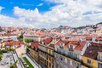 Fototapeta na wymiar View from Elevador de Santa Justa.Lisbon. Portugal.