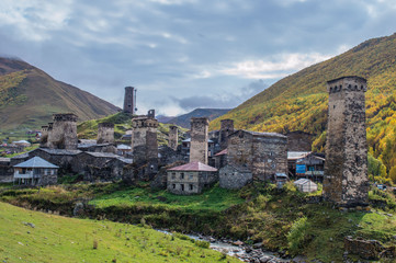 Ushguli village in Georgia
