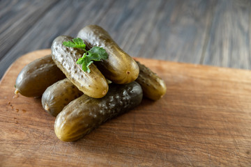 Salted cucumbers - one of the traditional Slavic dishes, as well as German cuisine Salzgurken .