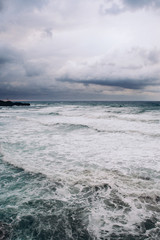 clouds over the sea on the shore of black sea
