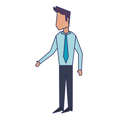 Executive businessman avatar blue lines