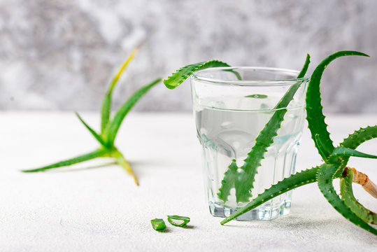 Glass Of Healthy Aloe Vera Drink