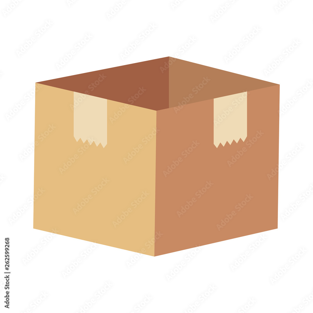 Poster box carton isolated icon