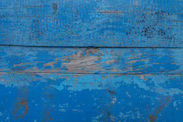 Fototapeta na wymiar Old Solid Wood Slats Rustic Shabby blue Background
