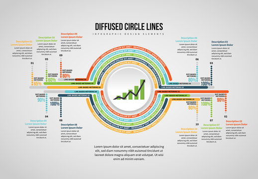 Diffused Circle Lines Infographic