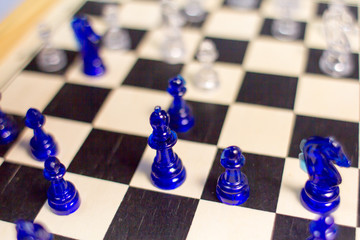 chess pieces on board