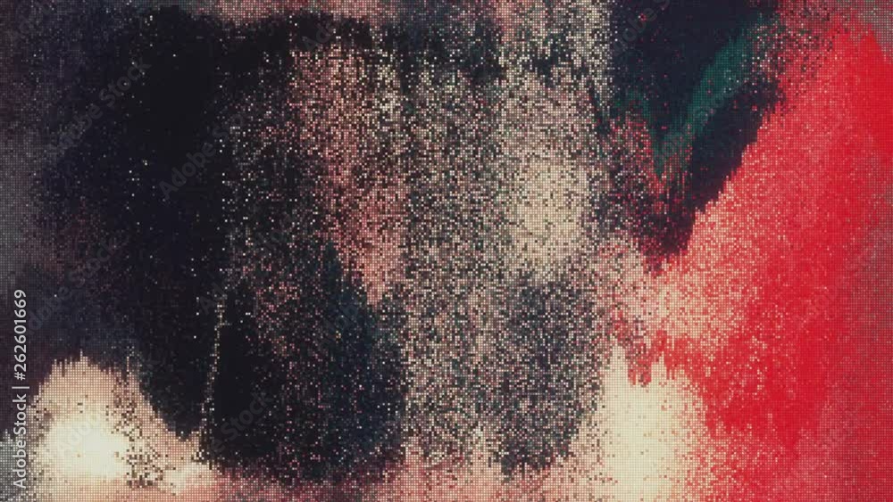 Wall mural unique design abstract digital animation pixel noise glitch error video damage