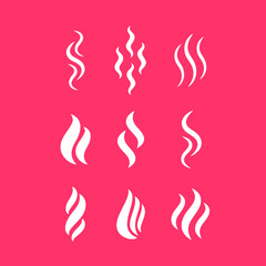 Smoke vector icon set