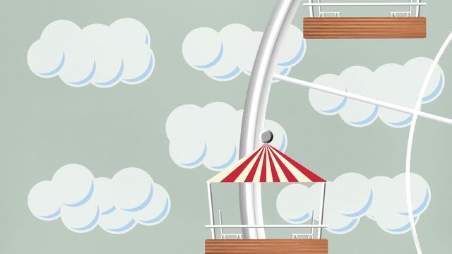 Amusement Park Giant Wheel Vector