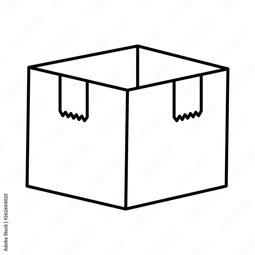 Poster box carton isolated icon