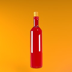 botella roja