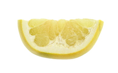 Pomelo or Chinese grapefruit isolated on white. Pomelo slices.