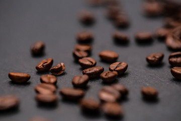 Geroestete Kaffeebohnen