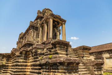 Buildings on territory of ancient temple complex Angkor Wat, Siem Reap, Cambodia