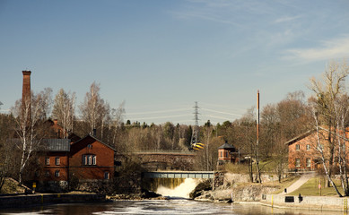 Spring in Lammassaari(Fårholmen)_a recreational island close to Vanhankaupunginkoski rapids near Arabianranta, Helsinki, Finland